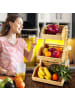 relaxdays Obst Etagere in Natur - (B)30 x (H)49 x (T)25 cm