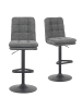 DUBI Möbel 2er-Set: Barhocker Enno in Grau - (B)45 x (H)103 x  (T)57 cm