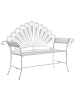 Beliani Gartenbank PAVIA in Weiß - (W) 146 x (H) 107 x (L) 50 cm