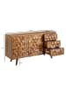 KADIMA DESIGN Massivholz-Sideboard in Sheesham, Türen & Schubladen, 138x76x45 cm