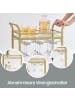 VASAGLE Servierwagen Baris in Goldfarben - (B)46.8 x (H)92 x (T)30 cm