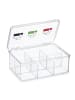 relaxdays Teebox in Transparent - (B)21,5 x (H)9 x (T)15 cm