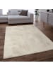 KADIMA DESIGN Teppich Kurzflor waschbar Einfarbig Wohnzimmer in Creme