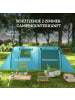 Outsunny Familienzelt in Himmelblau 470L x 220B x 150H cm