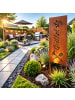 relaxdays Edelrost-Gartendeko "Grillplatz" in Braun - 85 x 28 cm