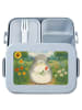 Mr. & Mrs. Panda Bento Box Chinchilla Blume Design ohne Spruch in Blau Pastell