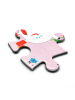 Mr. & Mrs. Panda Puzzle Einhorn Gärtner mit Spruch in Rot Pastell