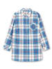 sheego Flanellbluse in offwhite-kariert