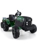 COSTWAY Elektro Aufsitztraktor mit Anhänger 24V ab 3 Jahren in Grün
