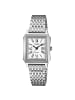 Casio Damen-Armbanduhr Quarz Rechteckig Stahl/Weiß