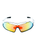 YEAZ SUNRAY Sport-Sonnenbrille weiß/schwarz/rot in weiß