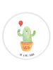Mr. & Mrs. Panda Pinnwand Magnet Kaktus Luftballon ohne Spruch in Weiß
