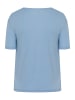 More & More feminines Shirt mit Wasserfall-Ausschnitt in skyblue