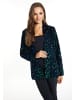 faina Damen Blazer Mit Pailletten in Blau Grün Mehrfarbig