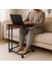 relaxdays Beistelltisch in Braun/ Schwarz - (B)50 x (H)68 x (T)35 cm