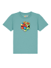 wat? Apparel T-Shirt Pixel Zauberwürfel in Teal Monstera
