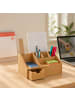 relaxdays Schreibtisch Organizer in Natur - (B)24,5 x (H)11 x (T)15 cm