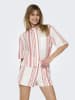 JACQUELINE de YONG Hemd Kurzarm Shirt Basic Rundhals in Pink