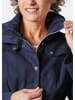 GOLDNER Kurzgröße:  Longjacke aus fein strukturierter Ware in marine