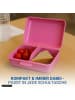 elasto Vorratsdose "School-Box" 1100 ml in pink - mit Regenbogen Motiv