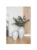 Fink Bodenvase Agneta hellgrau, weiß - (H) 40 cm