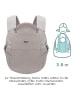fillikid Babytrage Natural ab 3,5 -20 kg für Bauch-, in grau