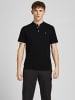 Jack & Jones Polo T-Shirt Pique Kurzarm Basic Hemd JJEPAULOS in Schwarz-2