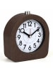 relaxdays Wecker analog in Dunkelbraun - (B)10 x (H)10 x (T)4,5 cm