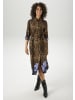 Aniston CASUAL Blusenkleid in schwarz-beige-braun-blau-hellblau