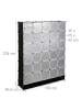 relaxdays Kleiderschrank Stecksystem in Schwarz - (B)180 x (H)234 x (T)46,5 cm