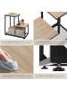 tectake Beistelltisch Halifax 60,5 x 35,5 x 60,5 cm, Industrial Holz hell, Eiche Sonoma