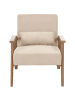 Beliani Sessel SKARA in Beige/Braun - (W) 70 x (H) 83 x (L) 88 cm