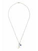Gemshine Halskette mit Anhänger Fitness Runner im Sportschmuck Jogger Stil Saphir in silver coloured