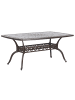 Beliani Gartentisch LIZZANO in Braun/Orange - (W) 102 x (H) 72 x (L) 165 cm