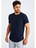 Leif Nelson Herren T-Shirt Rundhals Herren T-Shirt Rundhals LN-55285 in blau