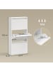 HOMCOM Schuhschrank-55L x 15B x 105,5H cm-Weiß