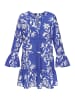 LASCANA Longbluse in royalblau-creme
