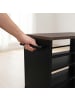 relaxdays Nischenwagen "Industrial" in Schwarz/ Braun - (B)15 x (H)80 x (T)45 cm