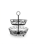 relaxdays Obst Etagere in Schwarz - (H)30 x Ø 31 cm