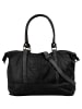 Samantha Look Reisetasche echt Leder in schwarz