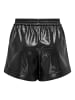 ONLY Shorts in Lederoptik in Black
