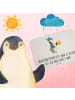 Mr. & Mrs. Panda Badteppich Pinguin Bier mit Spruch in Weiß