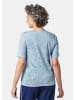 GOLDNER Kurzgröße:  Ausbrenner-Shirt T-Shirt mit Ausbrenneroptik in hellblau