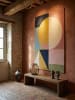 KADIMA DESIGN Teppich Wolle DEBEN Geometrisch Wohnzimmer Modern in Multicolor-Strahlend