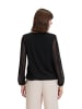 BETTY & CO Blusenshirt mit Raffung in Schwarz/Schwarz