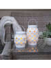STAR Trading LED Outdoor-Laterne ,Flame Lantern, Batterie und Timer, weiß, 16cm, Ø