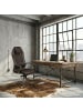 FineBuy Bürostuhl in Braun / Leder / 70x67x136