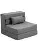 HOMCOM Schlafsessel in Grau 210L x 80B x 15H cm