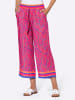 Heine Druck-Hose in royalblau-pink-bedruckt