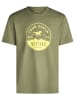 Mustang T-Shirt Basic Print Tee in Oliv